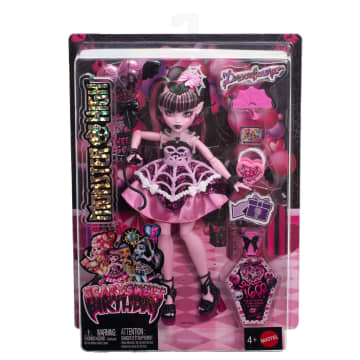 Monster High Scary Sweet Birthday Draculaura Doll in Party Dress With Balloon & Gift - Image 6 of 6