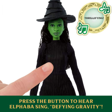 Wicked Singing Elphaba Fashion Doll, Posable With Removable Movie Fashions & Accessories - Imagen 3 de 6