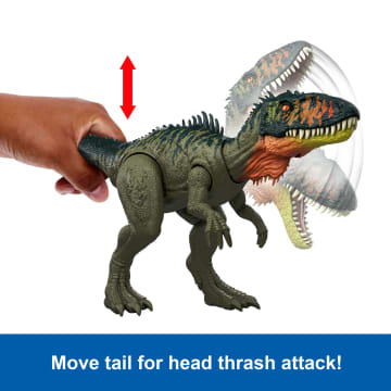 Jurassic World Rebirth Gigantic Thrashers Tyrannotitian  Dinosaur Figure Toy, Tail Activated Attack - Image 3 of 6