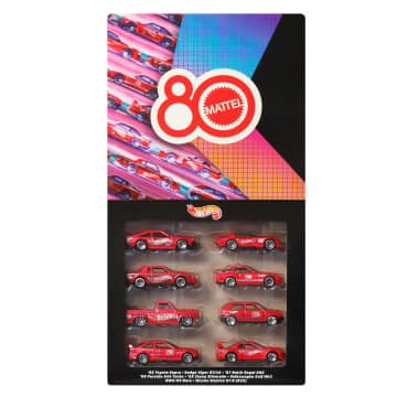 Hot Wheels 2025 Silver Series 80th Anniversary 8-Car Box Set - 1:64 Diecast, Chevy Silverado
