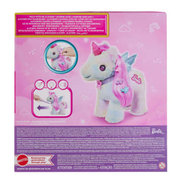 Barbie Walk With Me Allicorn Plush Toy With Lights & Sound, Stuffed Animal Set With Accessories - Imagem 2 de 2
