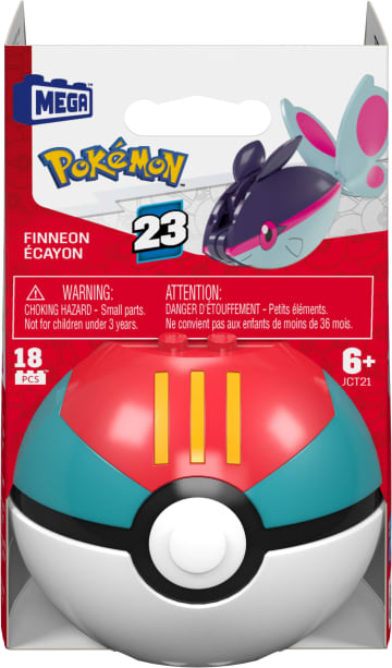 MEGA Pokémon Jogo de Construção Pokébola Colecionável Finneon - Image 6 of 6