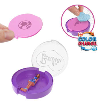 Barbie Mini Barbie Land Fashionistas Dolls, 1.5-Inch Dolls in Perfume Compact, Surprise Reveal - Imagem 3 de 5