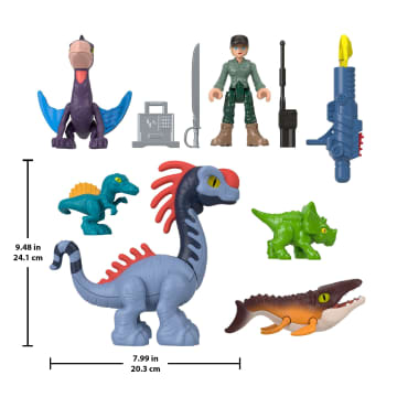 Fisher-Price Imaginext Jurassic World Rebirth Set With 6 Action Figures, Launcher & Accessories - Image 4 of 6