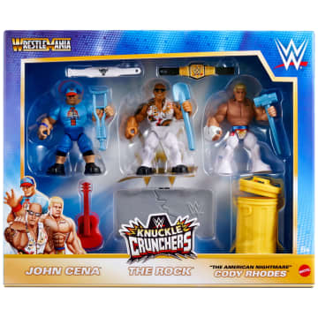 WWE Knuckle Crunchers Action Figures 3-Pack With 8 Accessories, Bone-Crunching Movement - Imagen 2 de 6