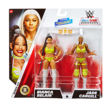 WWE Main Event Showdown Jade Cargrill & Bianca Belair Action Figures Set, Series #22, 6-Inch - Imagem 2 de 4