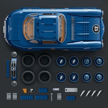 Mattel Brick Shop Hot Wheels Jogo de Construção Premium Mercedes-Benz 300 SL - Image 4 of 6