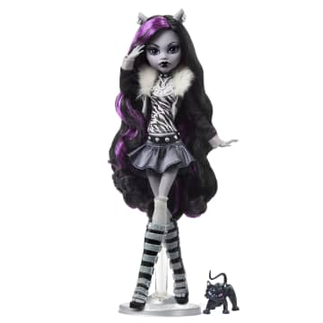 Monster High Reel Drama Clawdeen Wolf Collector Doll in Black And White, Reproduction With Poster - Image 2 of 6