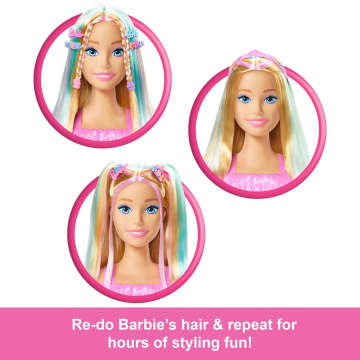 Barbie Doll Styling Head, Blonde Hair With 20+ Hair Styling Accessories - Imagen 4 de 6