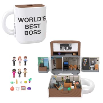 Polly Pocket X The Office Compact Playset 6 Character Dolls And 9 Accessories, Collectible Partnership Toy - Imagen 1 de 6