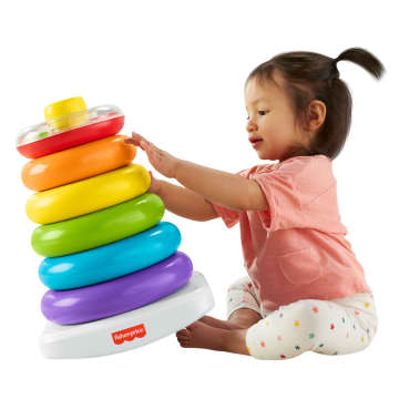 Fisher-Price Giant Rock-A-Stack Baby Toy, Ring Stacking Toy For Infants And Toddlers, 14+ Inches Tall - Image 1 of 6