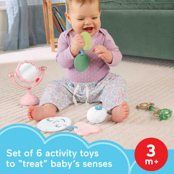 Fisher-Price Mini Me Moments Self-Care Sensory Set, 6-Piece Baby Rattle & Teether Toys - Image 2 of 6