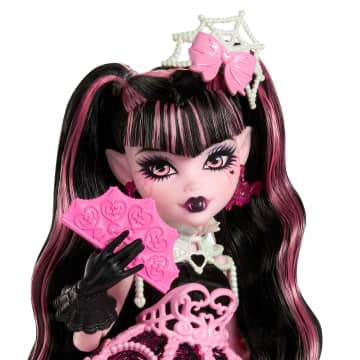 Monster High Scary Sweet Birthday Draculaura Doll in Party Dress With Balloon & Gift - Image 5 of 6