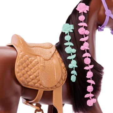 Barbie Doll & Horse Playset With 3 Dolls, 3 Horses & 24+ Accessories, includes Hair Styling Pieces - Image 6 of 6