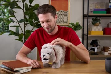 Minecraft Dennis The Wolf Interactive Plush Toy With Sounds & Moving Mouth, Inspired By The Movie - Image 2 of 6