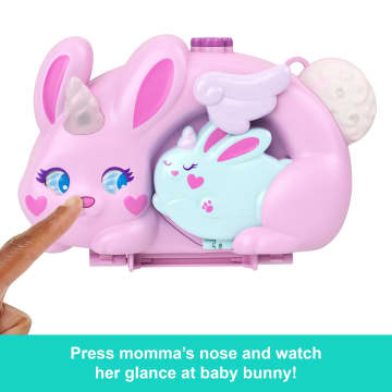 Polly Pocket 2-In-1 Bunny Fun Compact, Wearable Purse Playset With 2 Dolls & 12 Accessories Including Pets - Imagem 3 de 6
