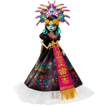 Monster High Skelita Calaveras Collectible Doll, Día De Muertos 2025, Aztec-inspired Gown - Image 6 of 6