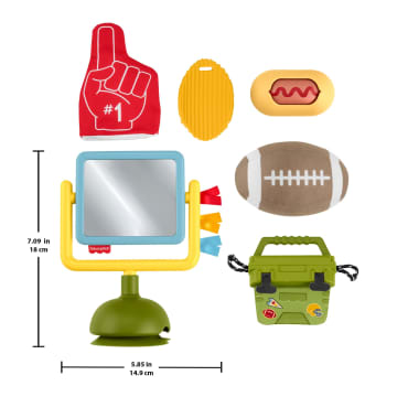Fisher-Price Mini Me Moments Tiny Tailgater Set, 6-Piece Baby Sensory Activity Toys - Imagen 6 de 6