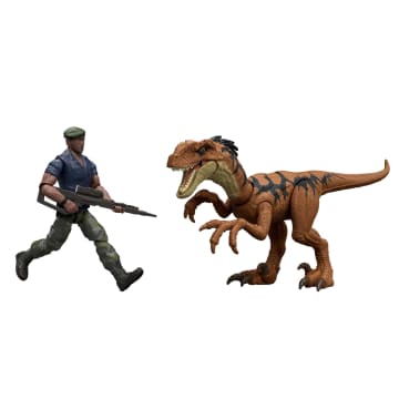 Jurassic World Rebirth Duncan Kincaid & Velociraptor Figures Pack, 3.75-Inch Scale - Image 1 of 5