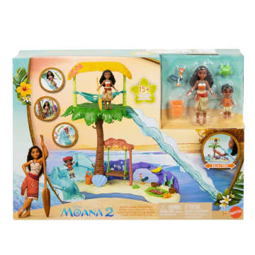 Disney Moana 2 Toys, Moana's Island Adventure Playset With 2 Small Dolls, 2 Friends & 8 Accessories - Image 6 of 6