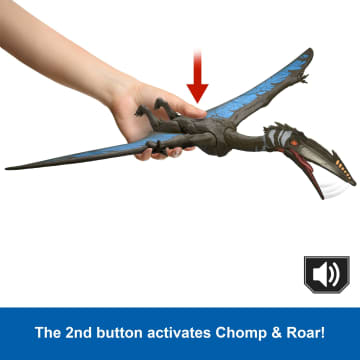 Jurassic World Rebirth Quetzalcoatlus Action Figure, Winged Dinosaur Toy With Sound, Aerial Ambush - Imagem 5 de 6