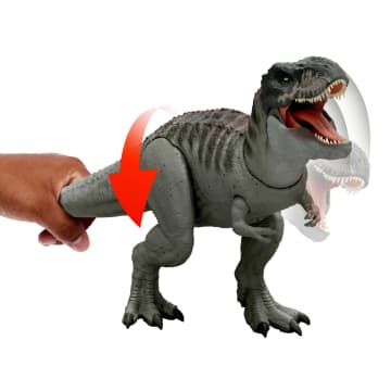 Jurassic World Dinossauro de Brinquedo Rebirth T-Rex Mordida Destruidora - Imagem 4 de 6