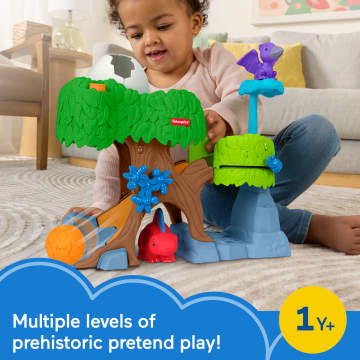 Fisher-Price Little People Dinosaur Hatch & Slide Playset Toddler Toy With 2 Figures - Image 2 of 6
