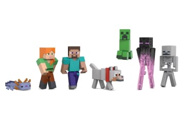 Minecraft World Builders Pack With 7 Action Figures in 3.25-inch Scale, Starter Collection - Imagen 1 de 3