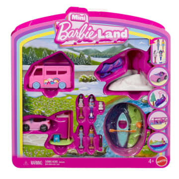 Barbie Mini Barbieland 4-Pack Doll & Vehicle Set, 4 1.5-Inch Dolls & 4 Iconic Toy Vehicles - Imagen 2 de 2
