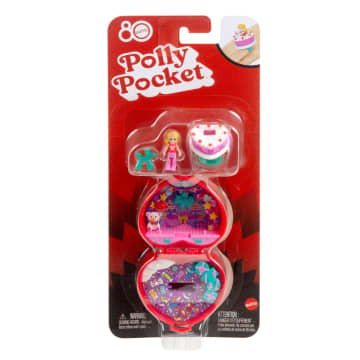 Polly Pocket Doll & Playset, Mattel 80th Anniversary Ring Box, Jewelry Box With Pet And Wearable Ring, Celebration Theme - Imagen 6 de 6