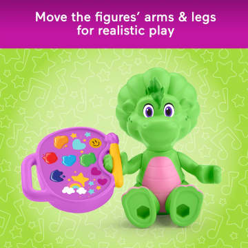 Fisher-Price Barney's World Barney's Friend Vivie & Baby Bop Figure Set For Kids, 3 Toys - Image 4 of 6