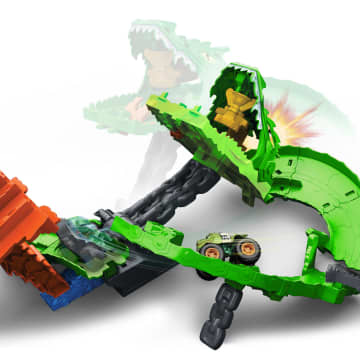 Hot Wheels Monster Trucks-Coffret Piste Dragon Sharks Vs. Dinos - Image 4 of 6