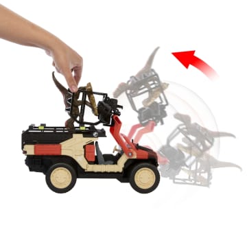 Matchbox RC Jurassic World Dino Catcher RC, Remote-Control Toy Truck With Dinosaur Figure - Image 6 of 6