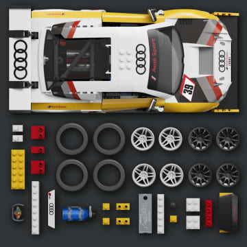 Mattel Brick Shop Hot Wheels Juguete de Construcción Elite ’15 Audi R8 LMS - Imagen 4 de 5