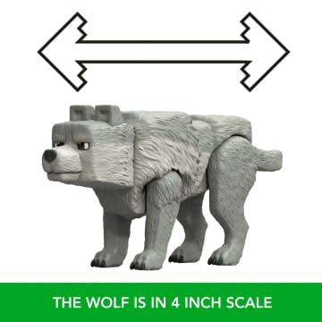 Minecraft Dennis The Wolf Action Figure & Accessories, 3.25-Inch Toy Set Inspired By A Minecraft Movie - Imagem 3 de 6