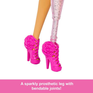 Barbie Deluxe Style #2 Doll in Pink Barbiecore Top And Skirt Set, Black Hair & Prosthetic Leg - Image 3 of 6