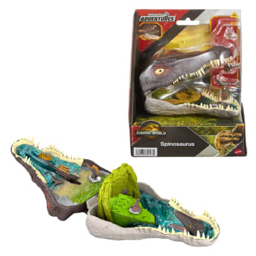 Jurassic World Rebirth Micro Adventure Playset Spinosaurus Head, Interactive Features & Figures - Imagen 1 de 6