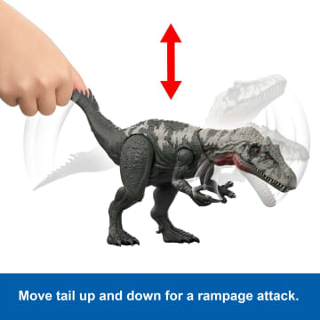 Jurassic World Rebirth Gigantic Thrashers Chilantalsaurus Dinosaur Figure Toy, Dual Attack - Imagem 4 de 6