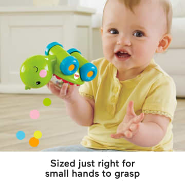 Fisher-Price Poppity Pop Turtle Push-Along Vehicle With Sounds For Infant Crawling Play - Image 4 of 6