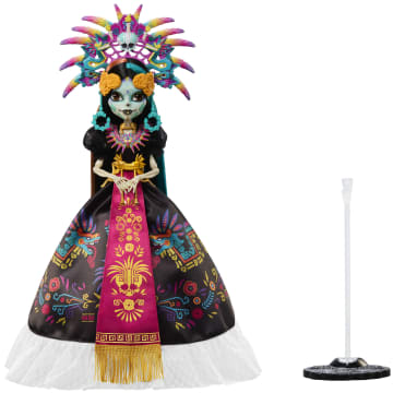 Monster High Skelita Calaveras Collectible Doll, Día De Muertos 2025, Aztec-Inspired Gown - Image 5 of 6