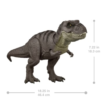 Jurassic World Rebirth Tyrannosaurus Rex Action Figure, Dinosaur Toy, T-Rex Chomp Attack - Imagen 5 de 5