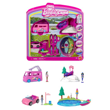 Barbie Mini Barbieland 4-Pack Doll & Vehicle Set, 4 1.5-Inch Dolls & 4 Iconic Toy Vehicles - Imagen 1 de 2