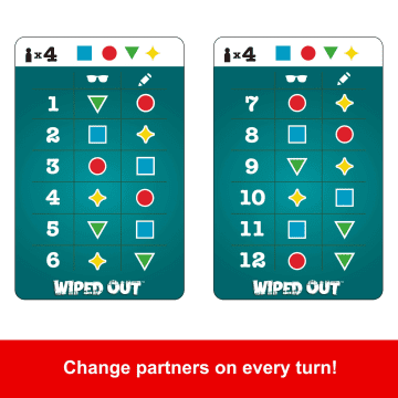 Wiped Out Party Game, Guessing Game For Families, Teens, Adults With Erasable Clues And Blackout Glasses For 3-6 Players - Imagen 5 de 6