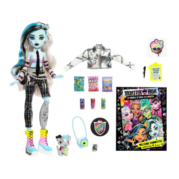 Monster High Frankie Stein Welcome Committee Fashion Doll With Pet And Accessories - Imagem 3 de 4