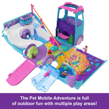Polly Pocket Pet Mobile Adventure Playset With Micro Dolls & Transforming Camper Van, Pets & Toy Car - Image 3 of 6