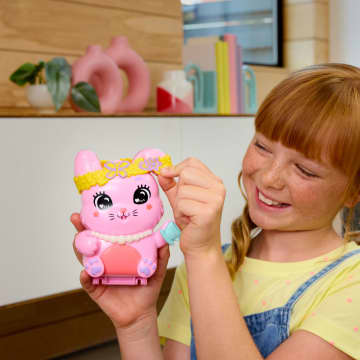 Polly Pocket Tea Party Bunny Compact Playset With 1 Micro Doll And Pet Bunnies, Travel Toy With Styling Accessories - Image 2 of 6