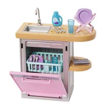 Barbie Coffret Meuble et Accessoires, Thème de Lave-Vaisselle - Imagem 2 de 6