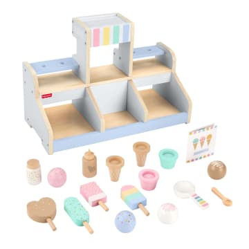 Fisher-Price  Coffret  Bar Laitier en Bois, 18Éléments en Bois - Image 4 of 5