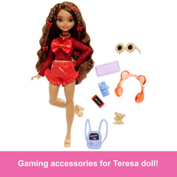 Barbie Dream Besties Teresa Fashion Doll With Video Game Themed Accessories, 10 Piece Count - Image 3 of 6