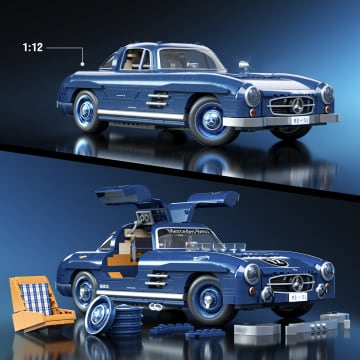 Mattel Brick Shop Hot Wheels Juguete de Construcción Premium Mercedes Benz 300 SL - Imagen 3 de 6